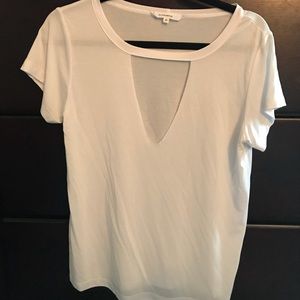 White cut out top